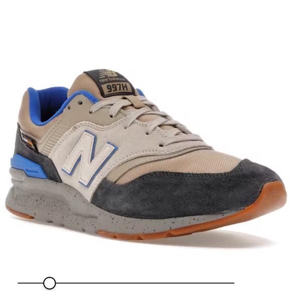 New Balance 997H Cordura Tan and Blue Sneakers - Picture 1 of 6